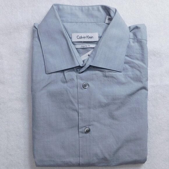 Gray Regular Fit Dress Shirt 15.5 34/35 DNA - Picture 1 of 1